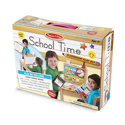 Foto 2 pulgar | Venta Internacional - Juego De Tiempo De Melissa & Doug School Set +free Scratch Art Mini -pad Bundle (8514)