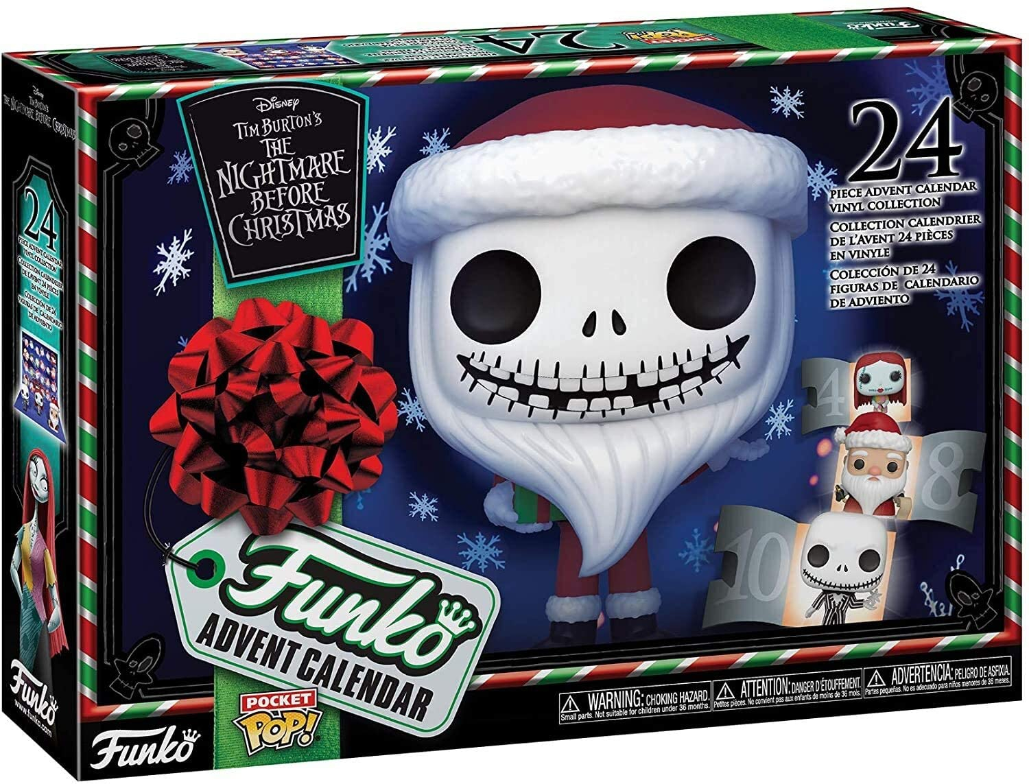Venta Internacional - Calendario De Adviento De Funko: The Nightmare Before Christmas - 24 Pocket Pop! Figuras De Vinilo