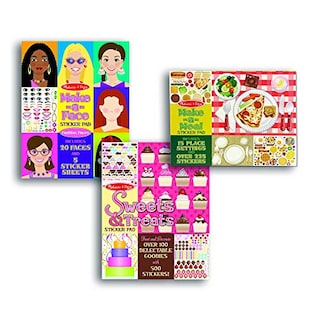 Foto 1 | Venta Internacional-melissa & Doug Sticker Pads Juego: Dulces Y Golosinas, Moda De Make-a-face Y Make-a-melel