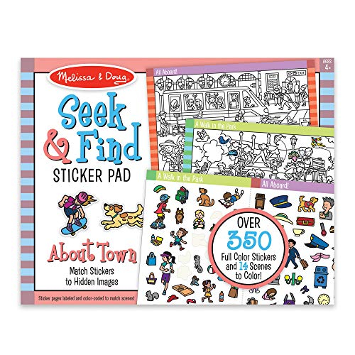 Foto 2 pulgar | Venta Internacional - Melissa Y Doug Seek Y Find Find Sticker Pad - Alrededor De La Ciudad (más De 400 Calcomanías, 14