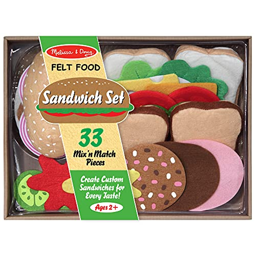 Venta Internacional - Juego De Alimentos De Sándwich De Comida De Melissa & Doug Fit (33 Pc)