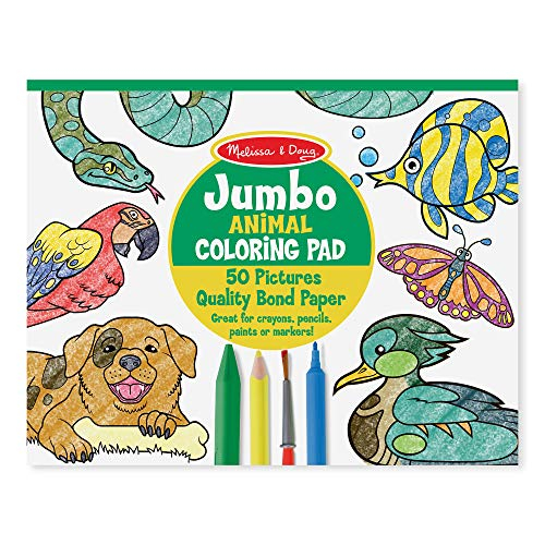 Foto 2 pulgar | Venta Internacional - Melissa Y Doug Jumbo Coloring Pad (11 X 14 Pulgadas) - Animales, 50 Imágenes