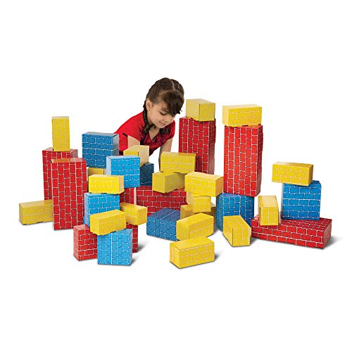Venta Internacional - Melissa Y Doug Jumbo Bloques De Construcción De Cartón Extra Espesos - 40 Bloques En 3 Tamaños