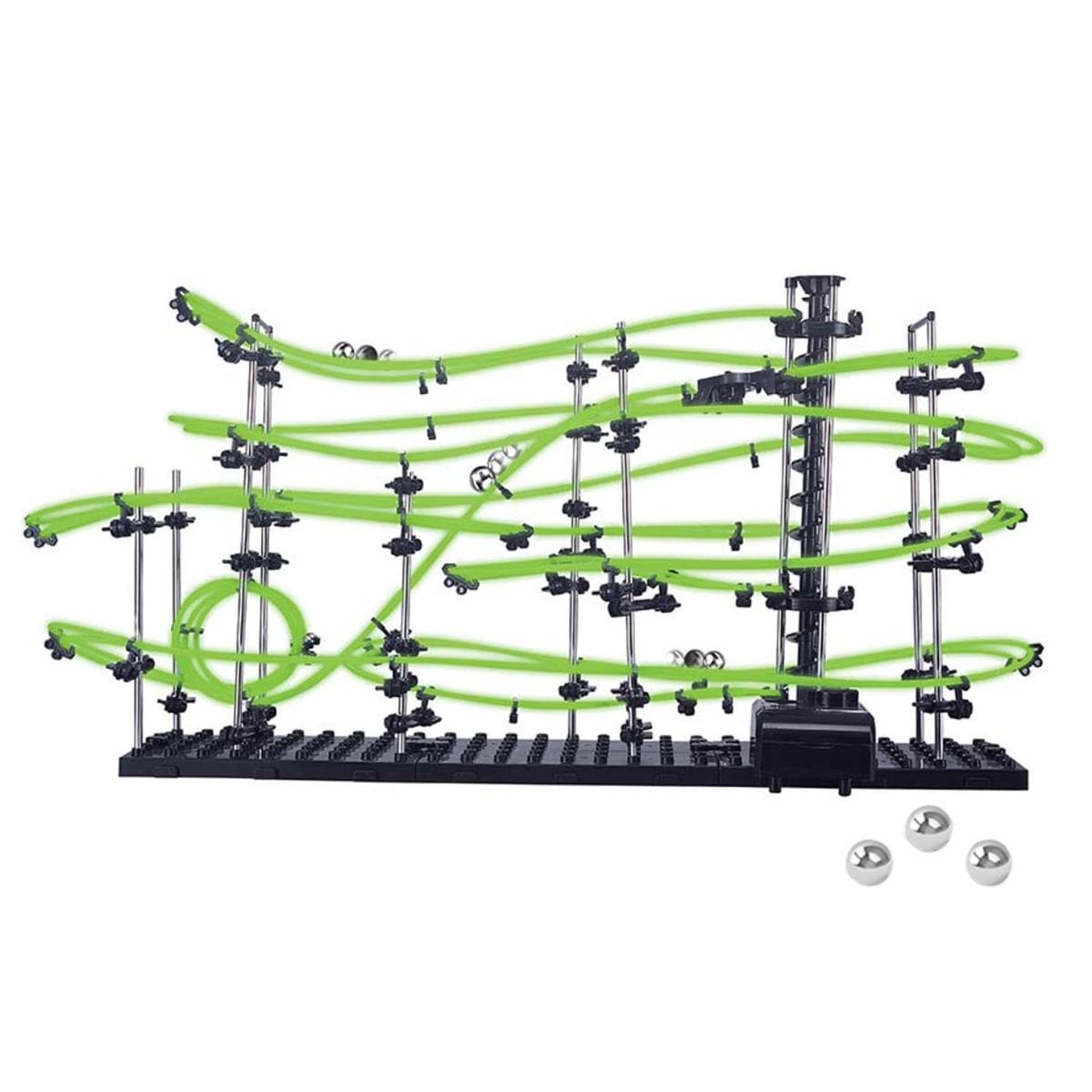 Juego De Construcción Spacerailsmilefun  Mxmgr-001 343 Piezas Verde Fosforescente $1,716