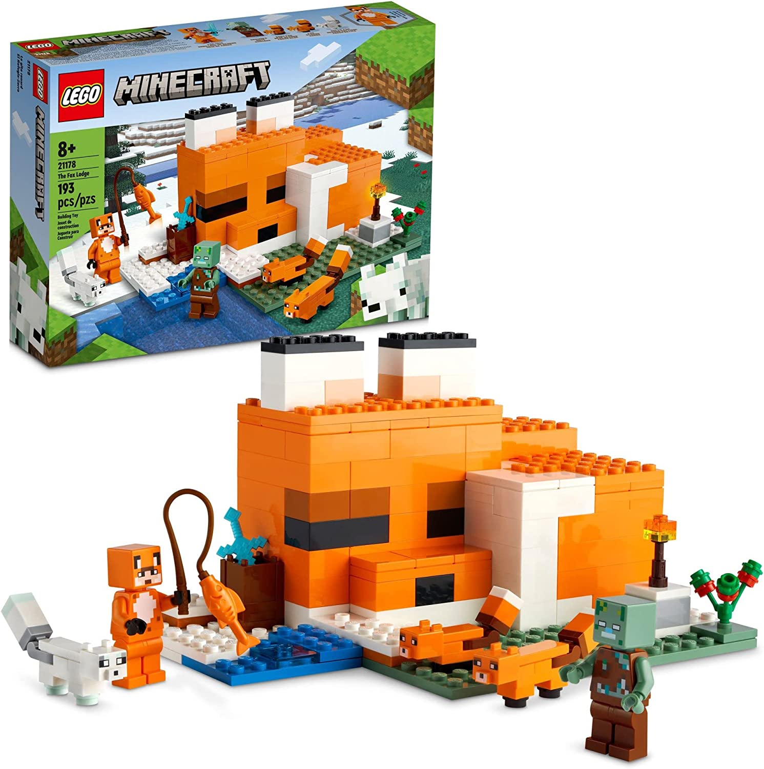 Set Lego Minecraft Refugio del Zorro 21178 $629