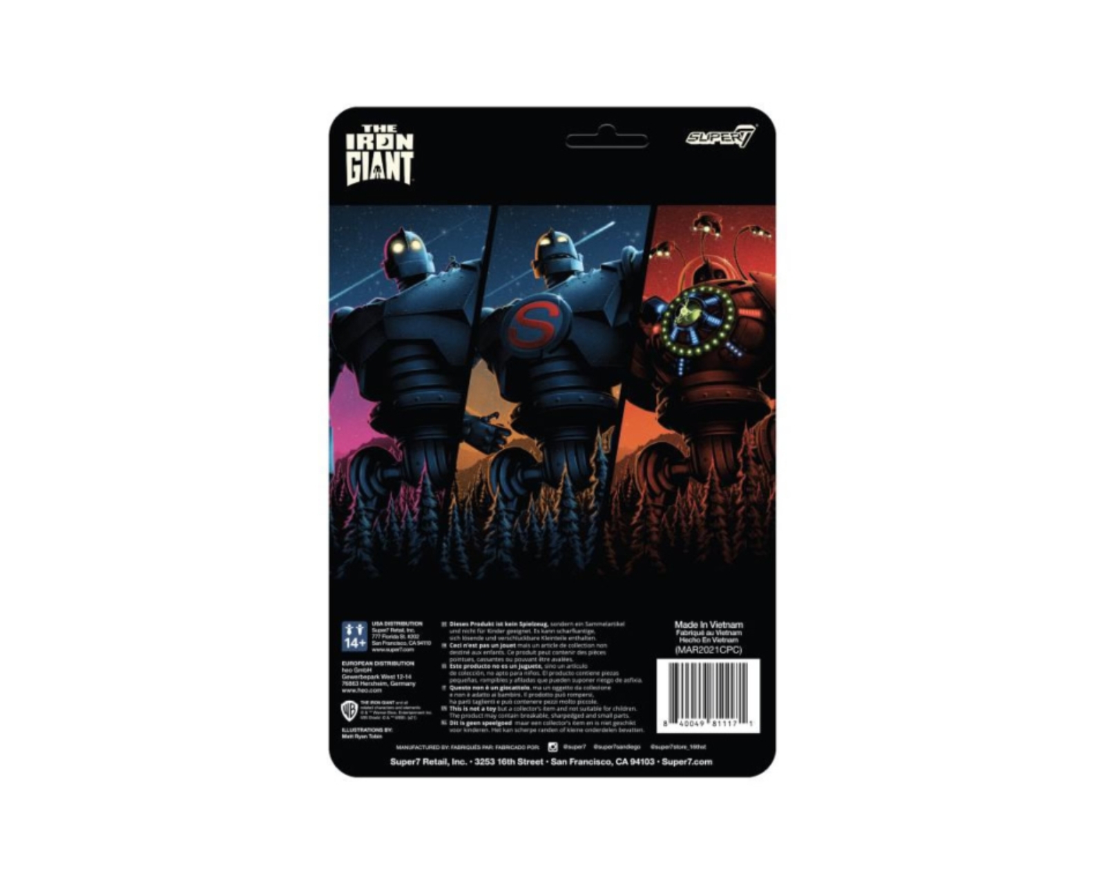 Foto 4 pulgar | Figura Super 7 Reaction THE IRON GIANT (Superman Version)