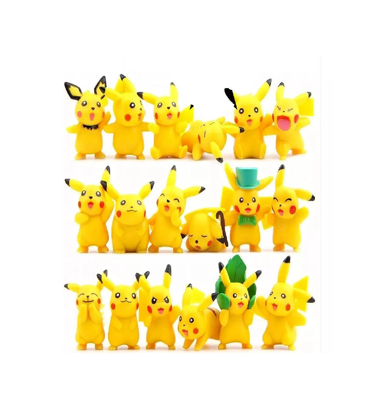 Pokemon Coleccionables Pikachu De Regalo Amarillo 18 Figuras