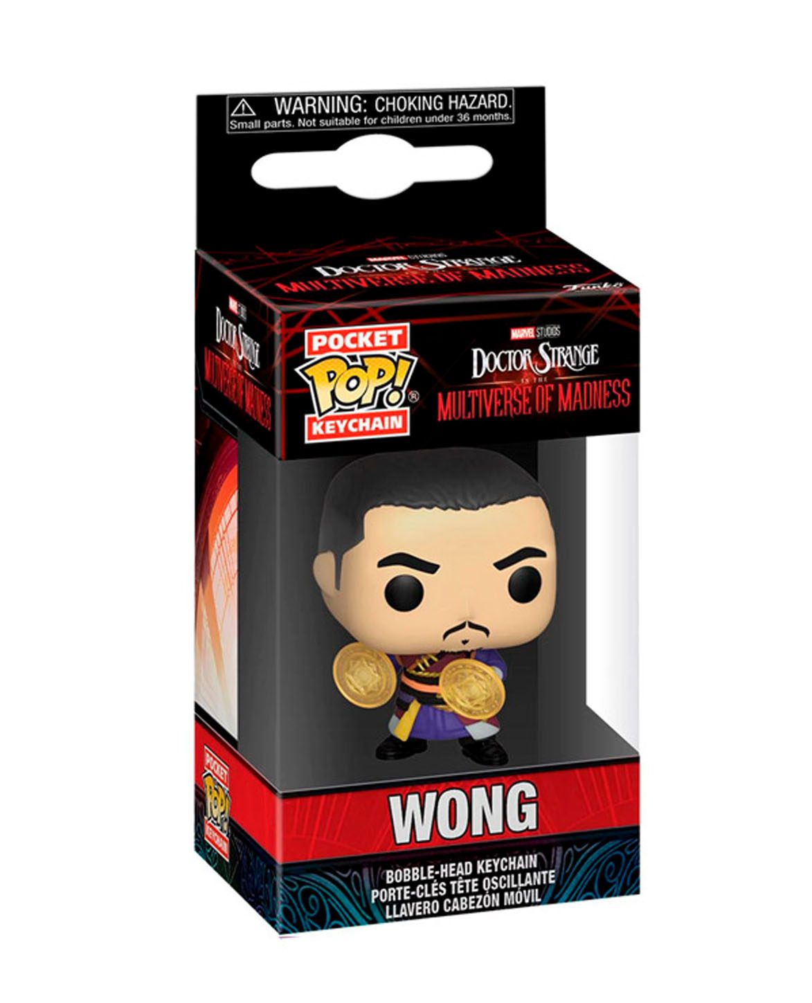 Foto 2 pulgar | Funko  Llavero  Wong   Doctor Strange In The Multiverse Of Madness Marvel  Movies