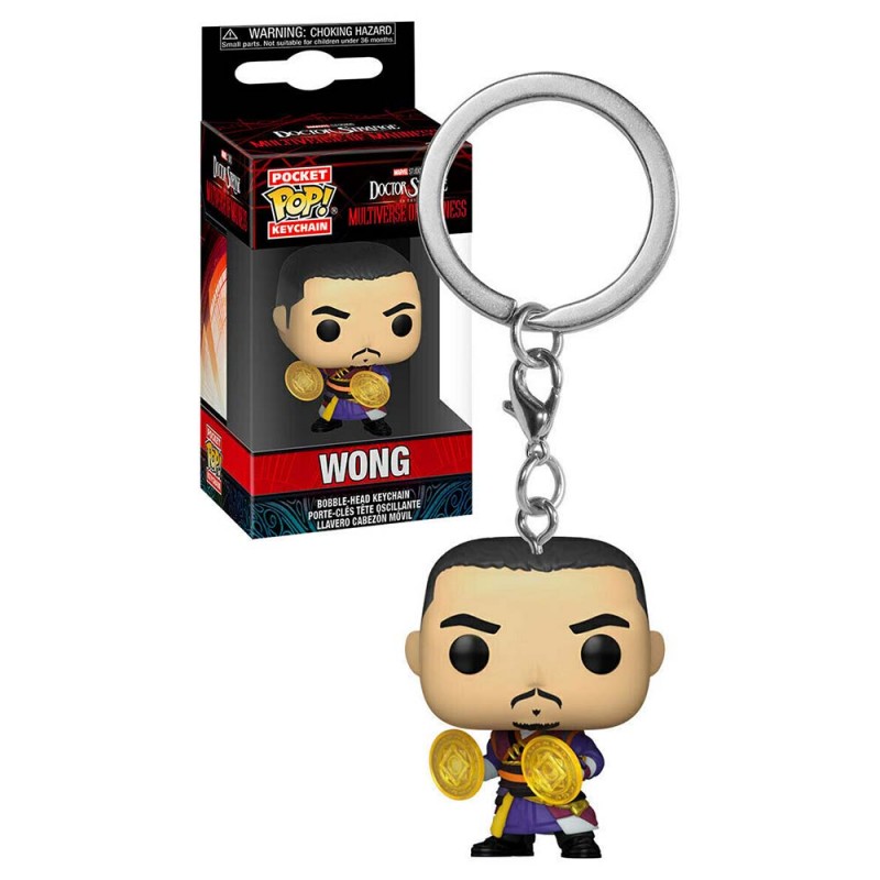 Foto 4 pulgar | Funko  Llavero  Wong   Doctor Strange In The Multiverse Of Madness Marvel  Movies