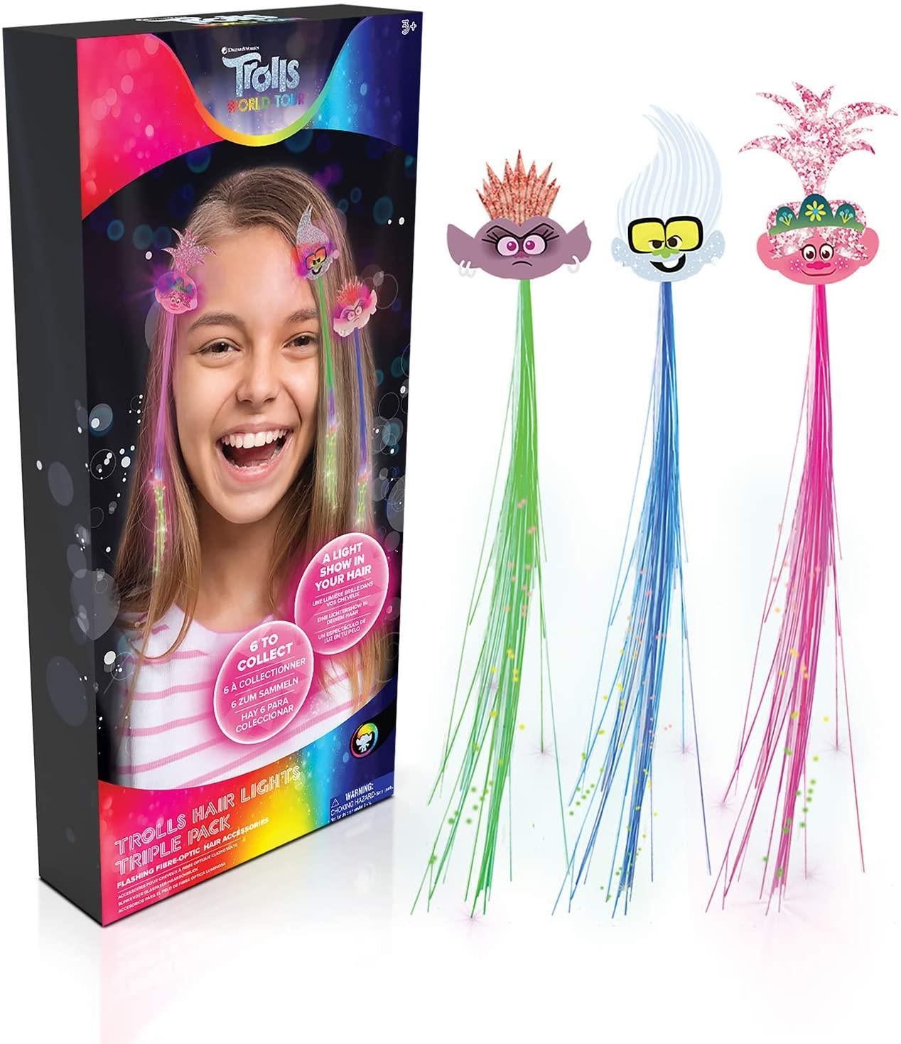 Foto 2 pulgar | Venta Internacional-trolls World Tour Hair Lights 3pk Clips De Color De Fibra Óptica