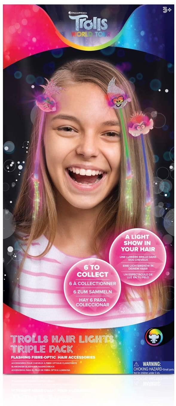 Foto 2 | Venta Internacional-trolls World Tour Hair Lights 3pk Clips De Color De Fibra Óptica