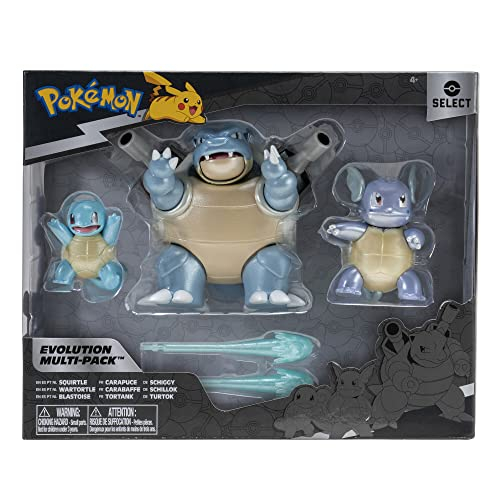 Foto 3 pulgar | Venta Internacional- Paquete Pokémon Select Evolution Squirtle/ Wartortle/ Blastoise 3 Piezas