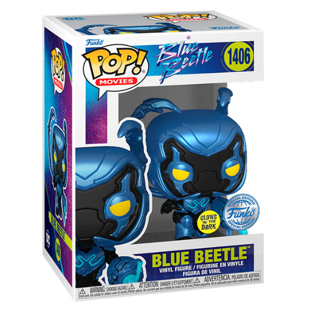 Foto 2 pulgar | Funko Pop Blue Beetle 1406 Special Edition Glow Blue Beetle