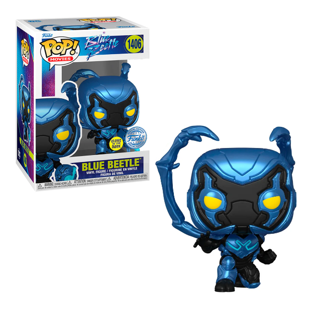 Foto 4 pulgar | Funko Pop Blue Beetle 1406 Special Edition Glow Blue Beetle