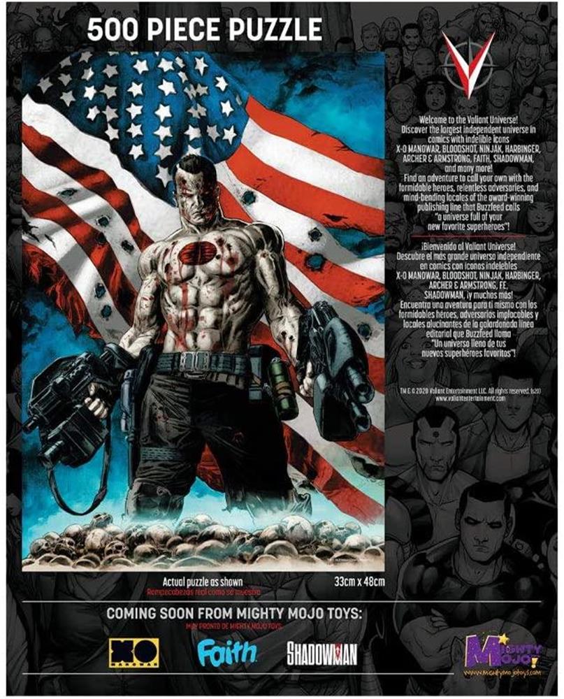 Foto 2 | Venta Internacional-Rompecabezas Valiant Comics Universe Bloodshoot Bandera de EE. UU. 500 piezas Mighty Mojo