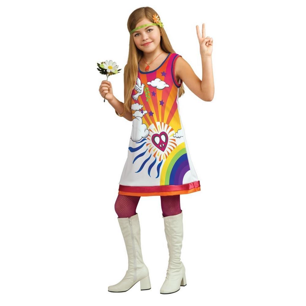 Venta Internacional-Disfraz Rubie's Sunshine Dreamer Hippie Girl Talla M para Niña