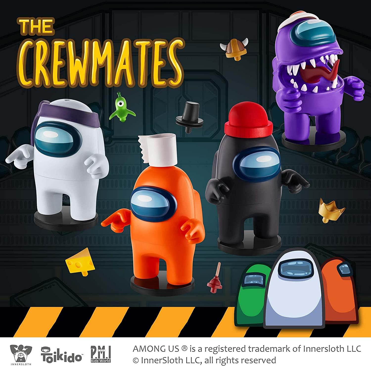 Foto 5 | Venta Internacional- Figuras Among Us Crewmate Stamper 4 pzas Negro Blanco Púrpura y Naranja 5''