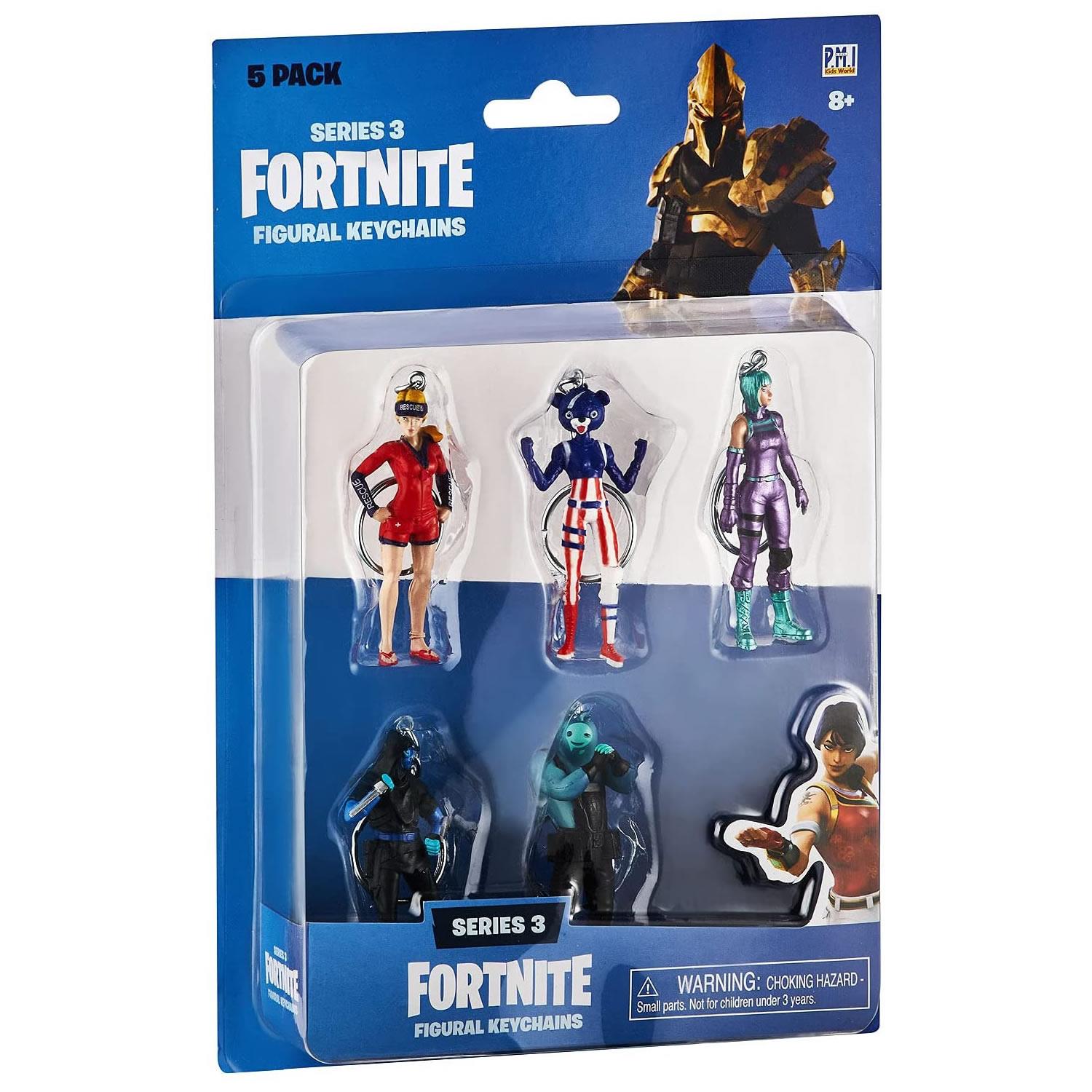 Foto 2 pulgar | Venta Internacional- Llaveros Fortnite Series 3 Multicolor 5 Piezas