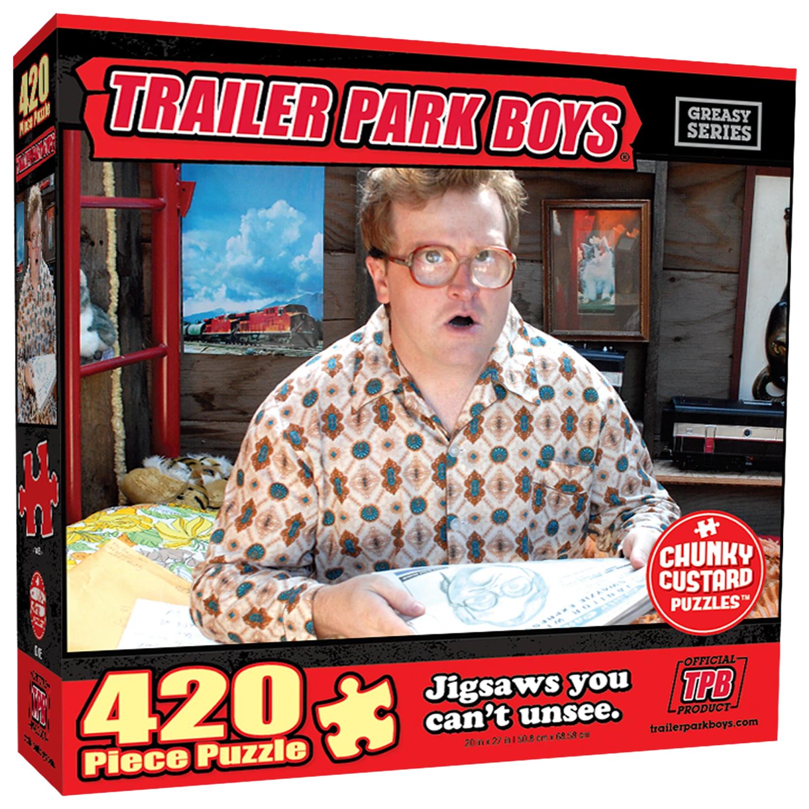 Venta Internacional- Rompecabezas Mighty Mojo Trailer Park Boys Bubbles Shed Life 420 piezas Jigsaw Chunky