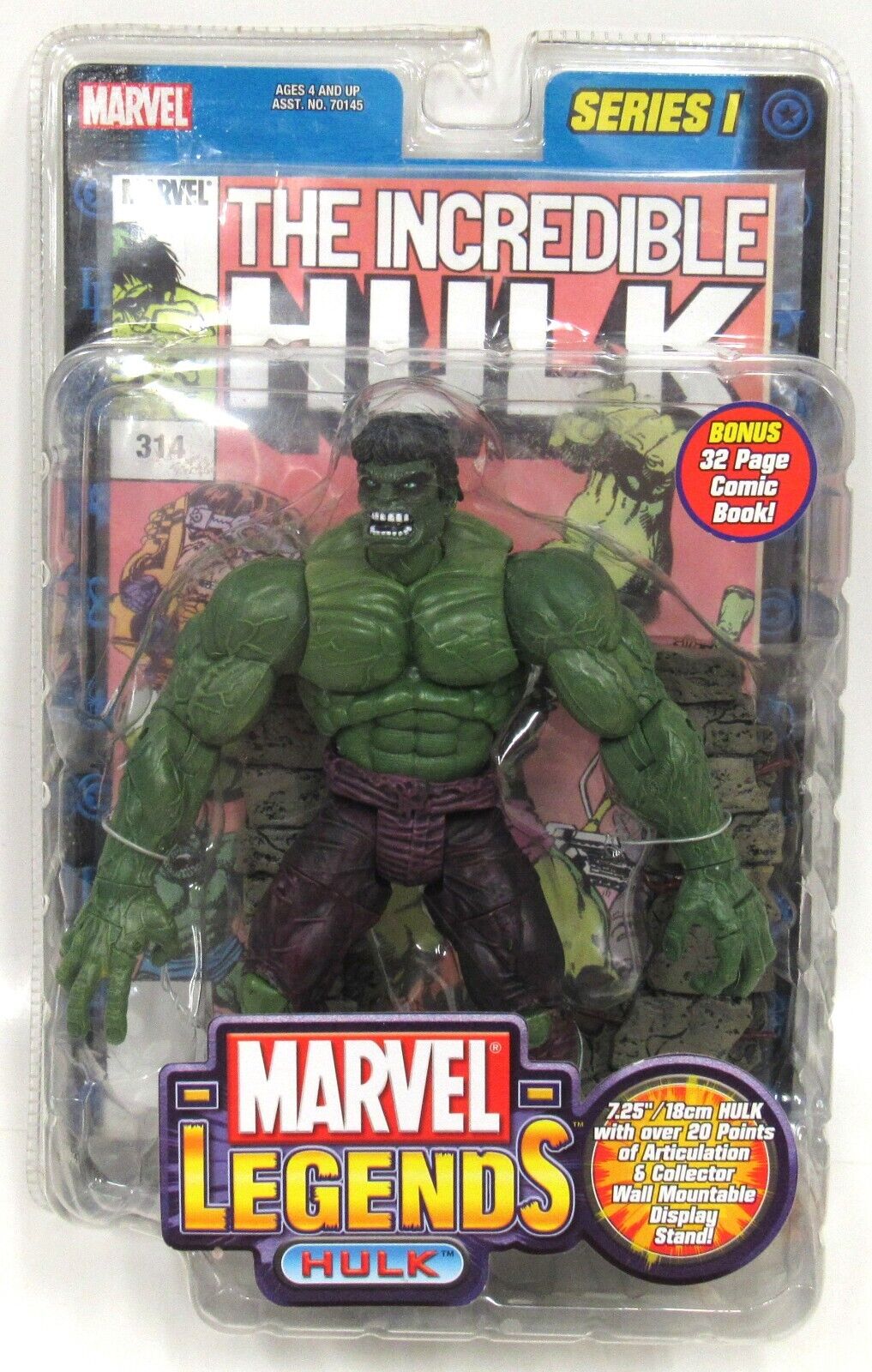 Foto 2 pulgar | Figura Marvel Legend's Hulk - Toy Biz