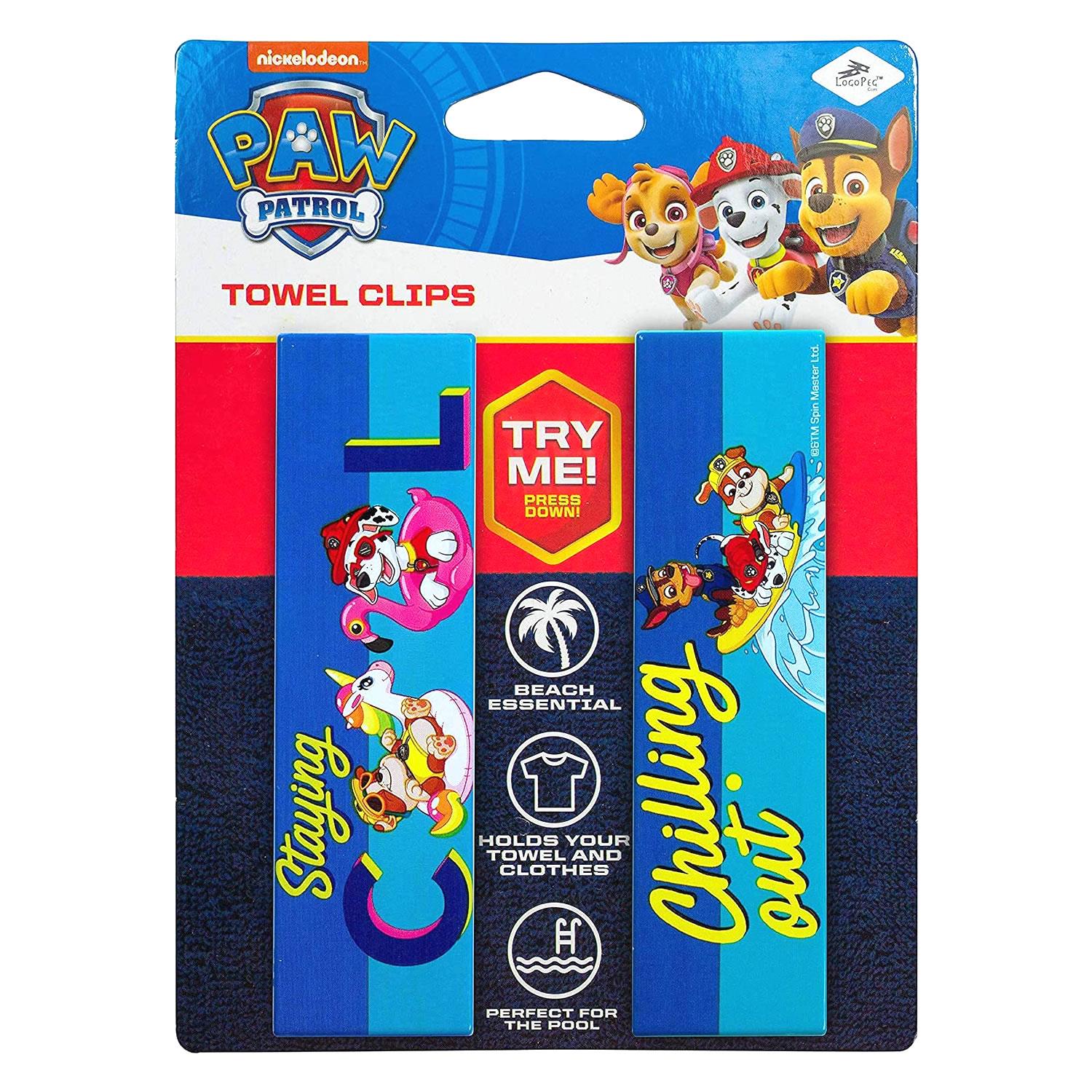 Foto 2 pulgar | Venta Internacional - Clips para Toalla de Playa Paw Patrol Nickelodeon 2 Piezas