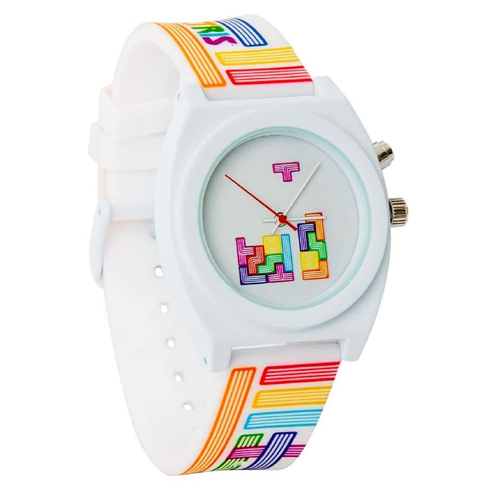 Foto 2 pulgar | Venta Internacional - Reloj Unisex Tetris Tetris Edición Limitada Retro Blanco