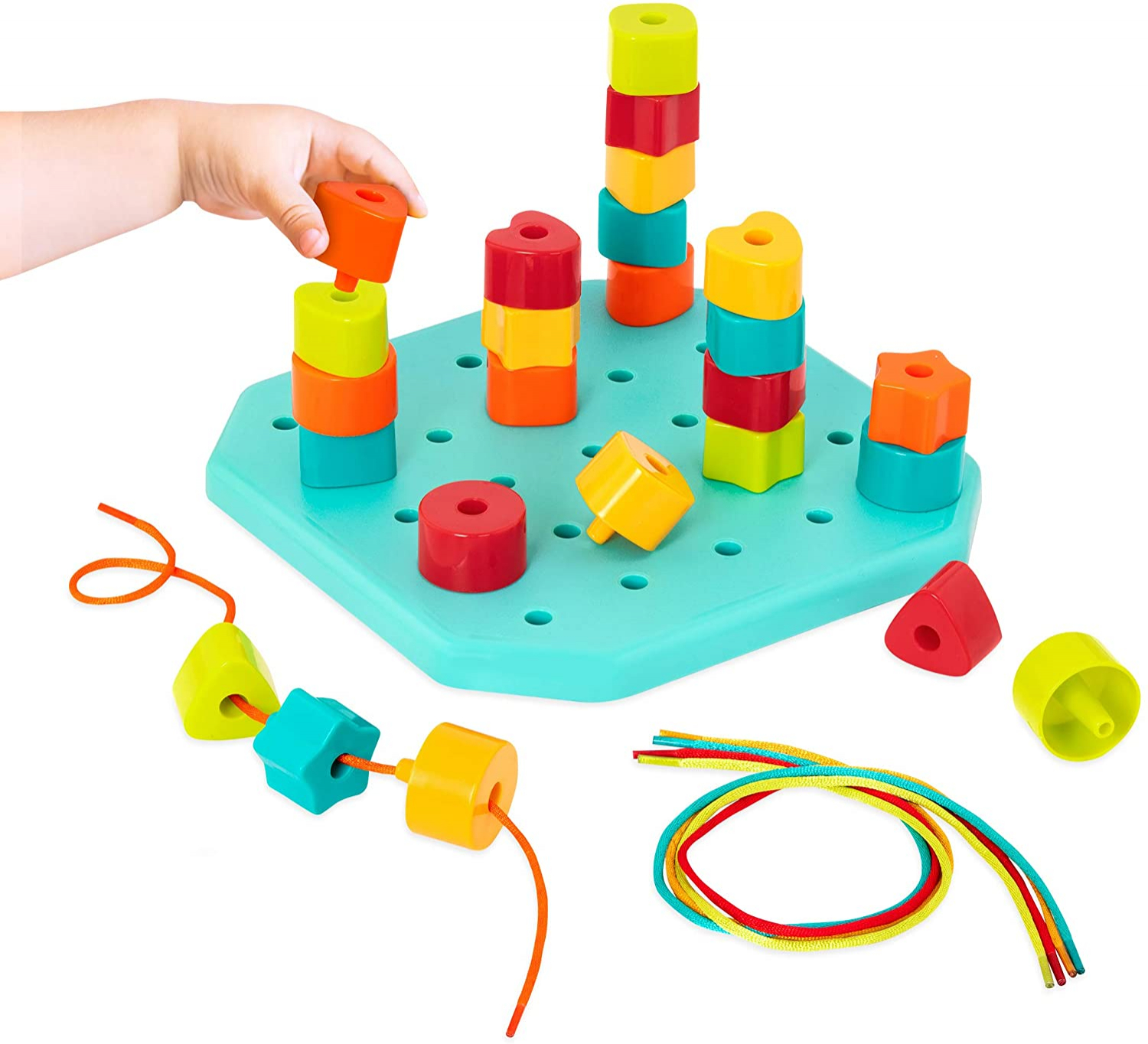 Venta Internacional - Set de Tablas y Clavijas Battat Count & Match 31 Piezas
