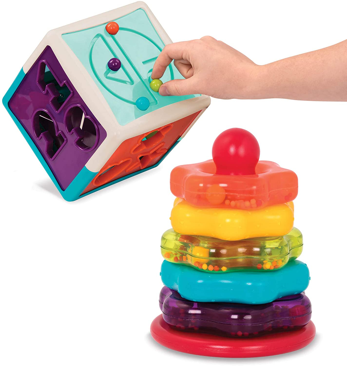 Foto 2 | Venta Internacional - Anillos Apilables Toy Battat y Cubo Clasificador de Formas