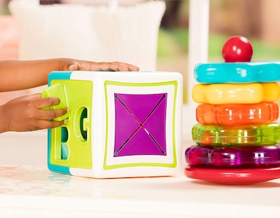 Foto 3 | Venta Internacional - Anillos Apilables Toy Battat y Cubo Clasificador de Formas