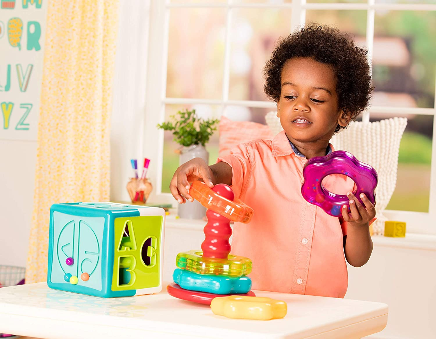 Foto 4 | Venta Internacional - Anillos Apilables Toy Battat y Cubo Clasificador de Formas