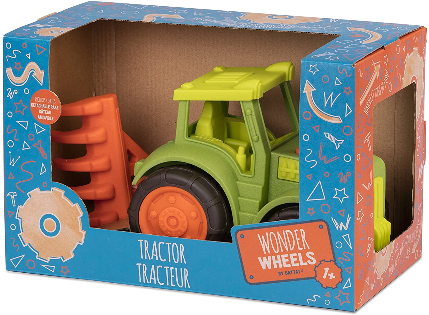 Foto 6 pulgar | Venta Internacional- Tractor Wonder Wheels de Juguete de Battat con Rastrillo