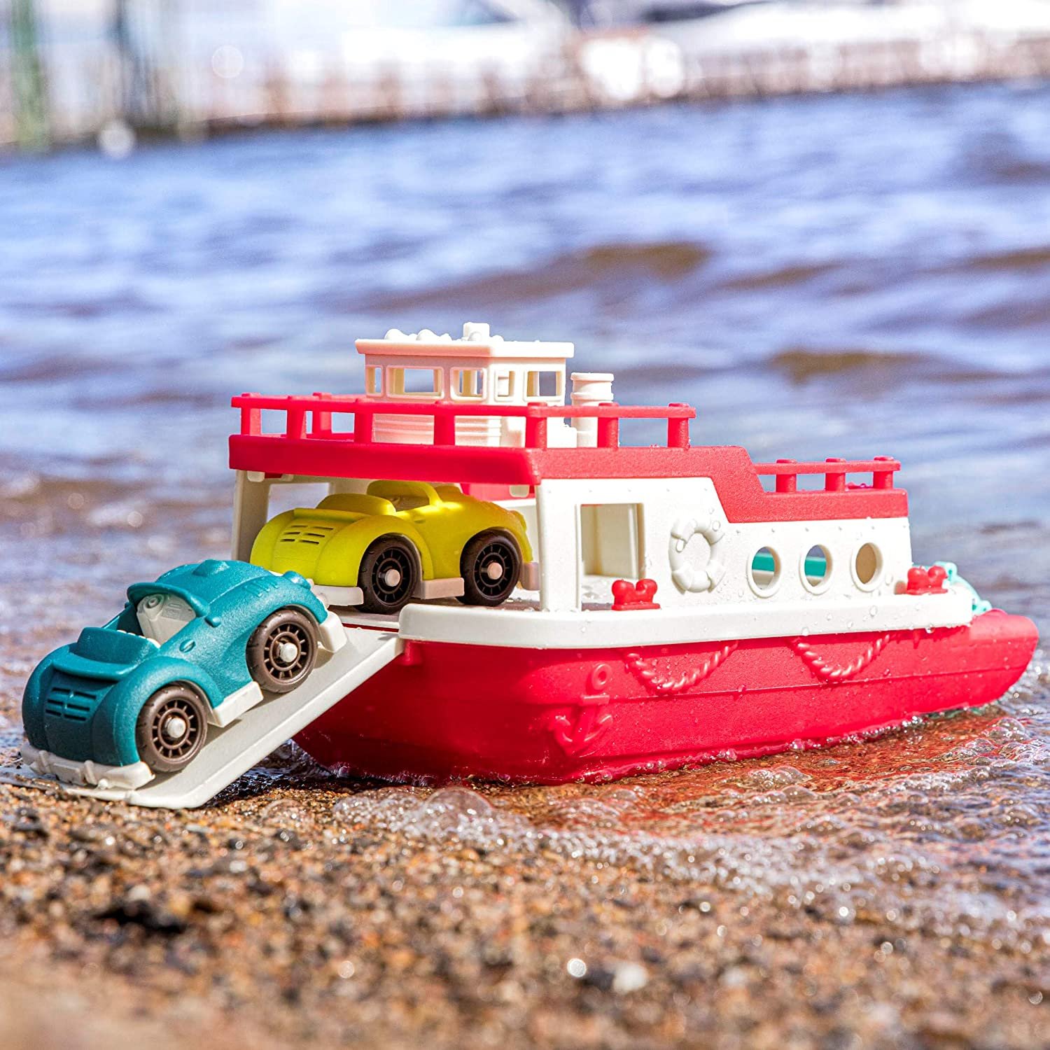 Foto 5 pulgar | Barco de Juguete flotante Wonder Wheels Ferry con Coches para Baño