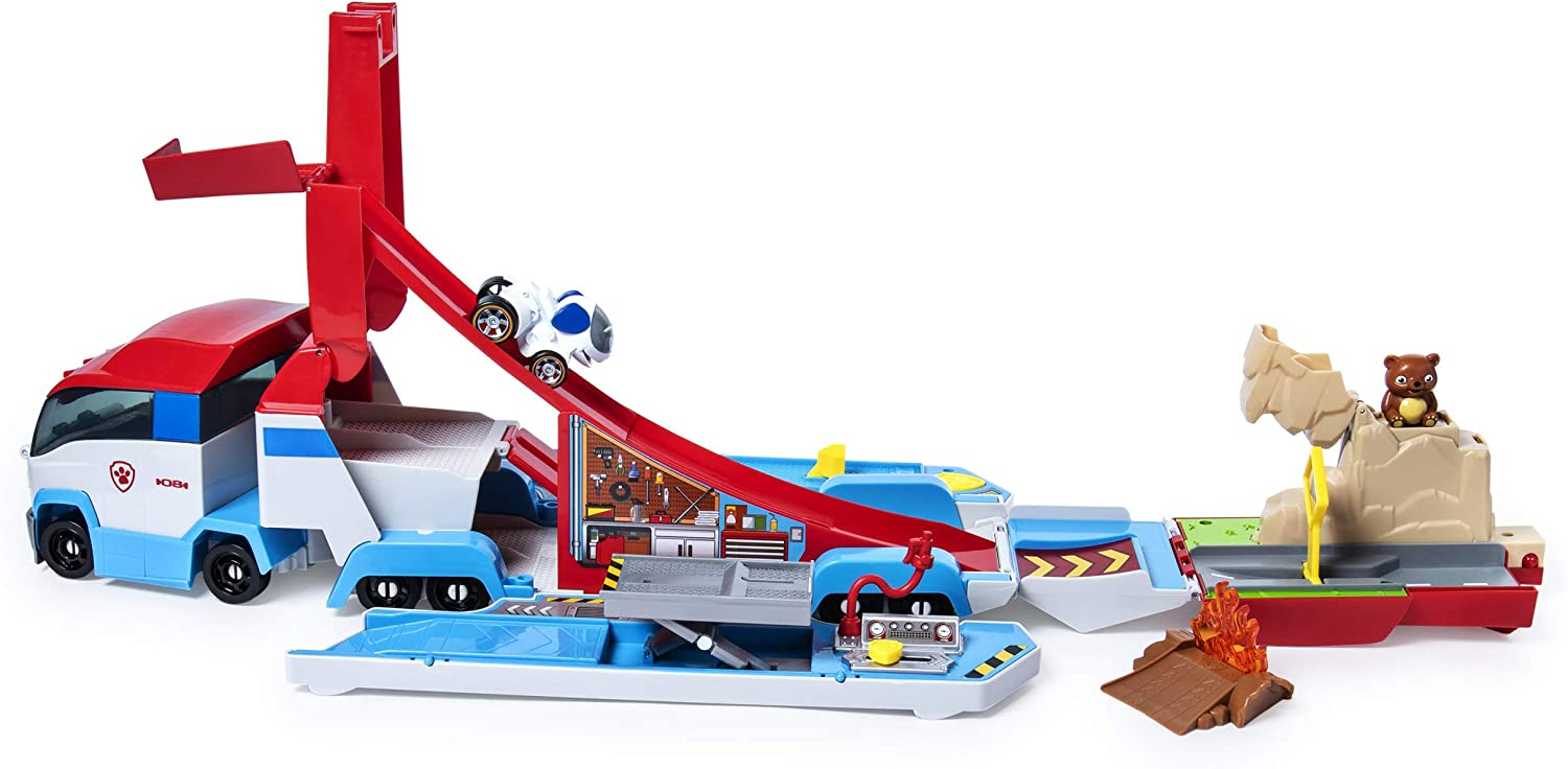 Paw Patrol Launch'n Haul Paw Patroller Set de Orugas 2 en 1 para Vehículos True Metal