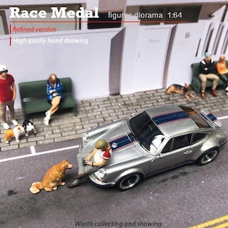 Foto 2 | Venta Internacional - Figura De Diorama A Escala 1:64 De Perro En Miniatura, Modelo X2, Resina