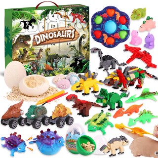 Foto 1 | Venta Internacional - Calendario Navideño Toy Block Blind Box Con Forma De Dinosaurio, Jurassic Wor