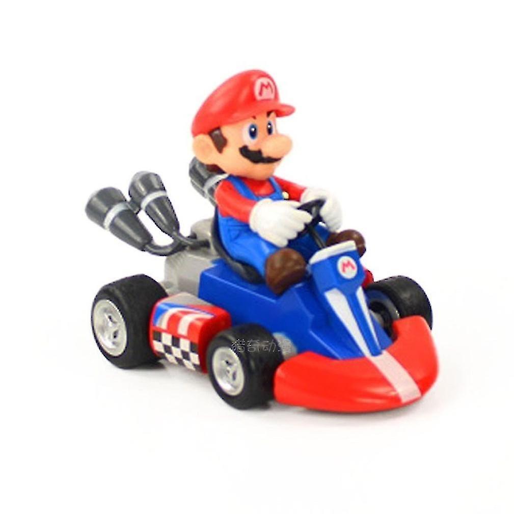 Foto 2 pulgar | Venta Internacional - Figura De Acción Super Mario Bros Kart Pull Back Car Mario 9 Cm