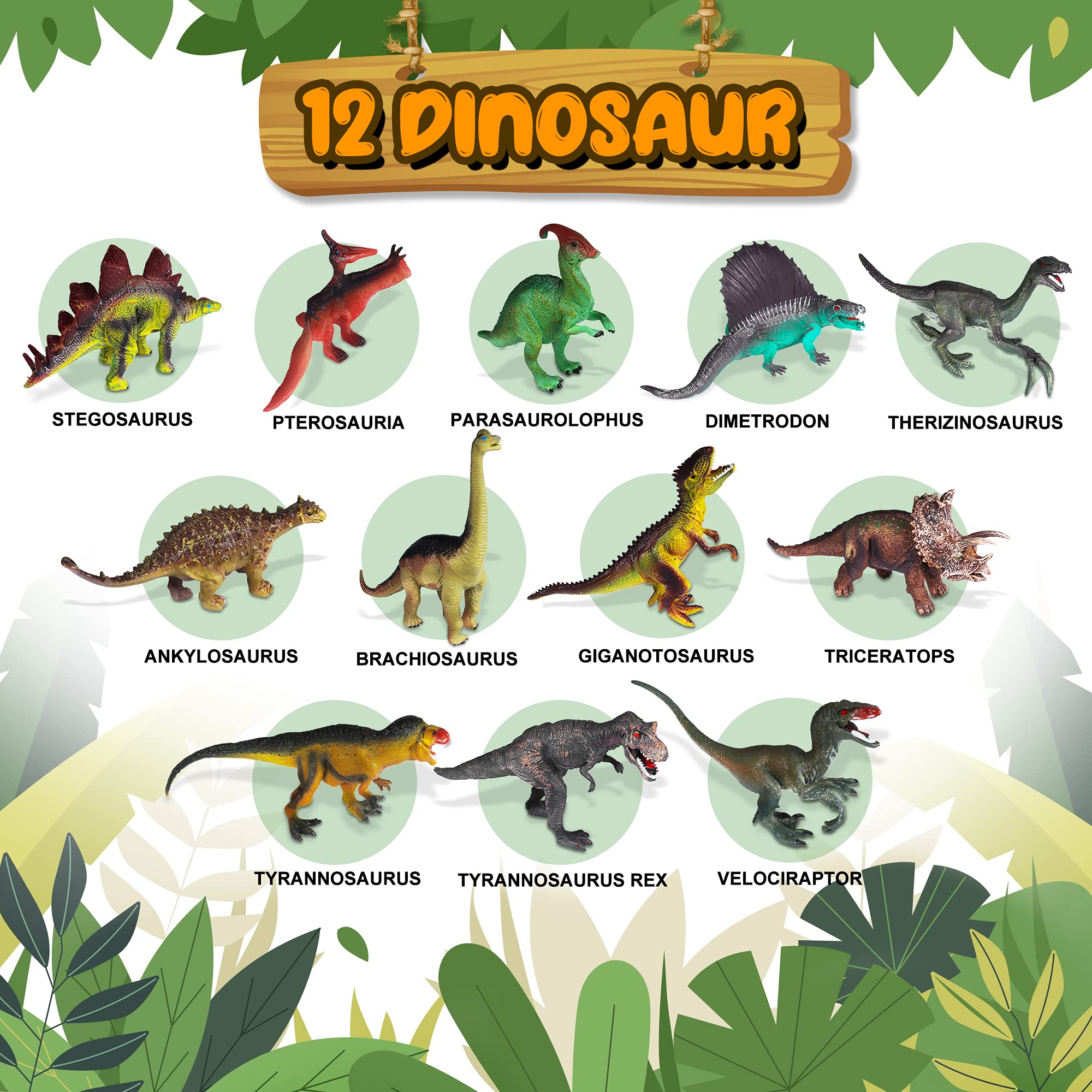 Foto 3 pulgar | Venta Internacional - Libro De Sonido Dinosaur Toys Con 12 Figuras De Juguete Para Niños De 3 A 6 Años