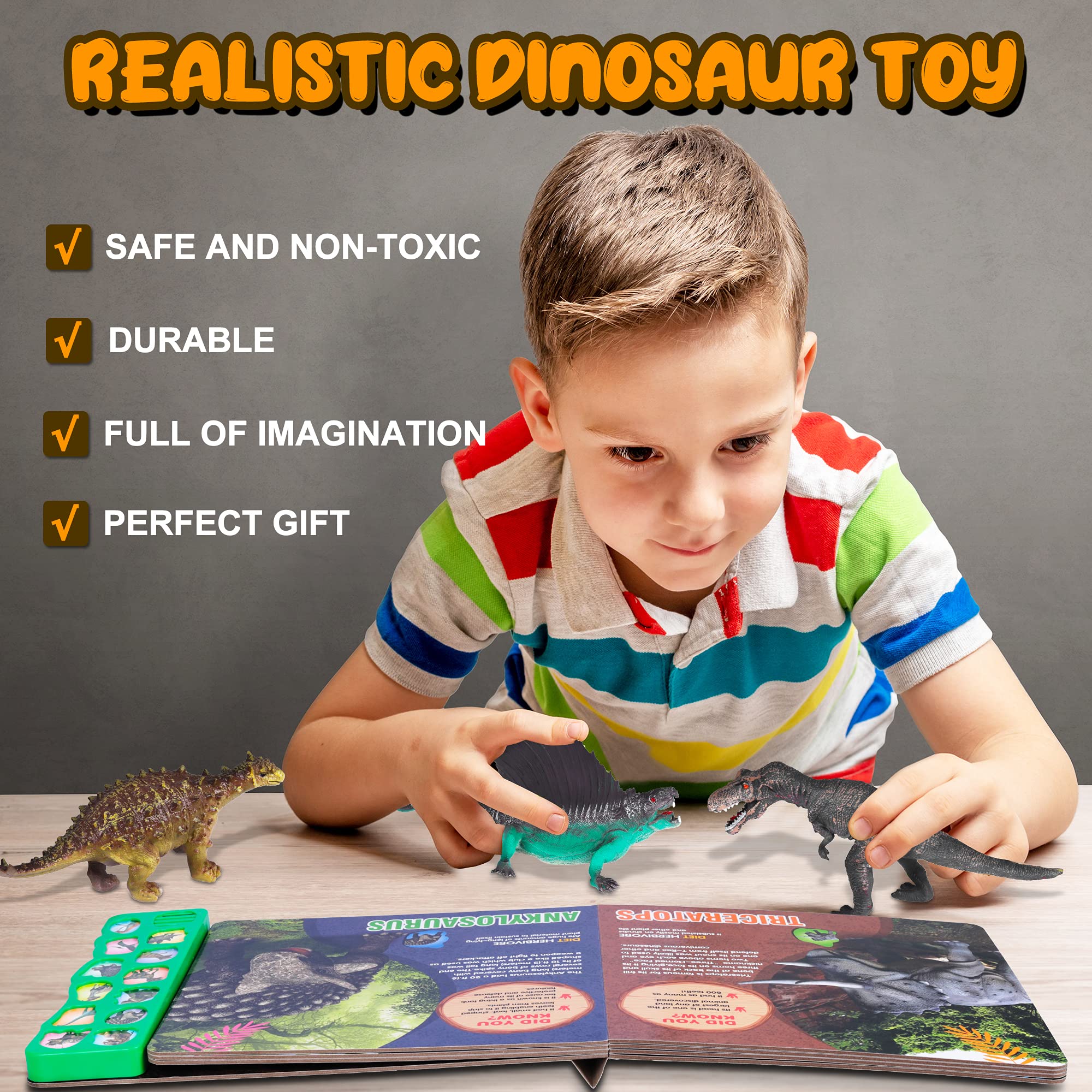 Foto 6 pulgar | Venta Internacional - Libro De Sonido Dinosaur Toys Con 12 Figuras De Juguete Para Niños De 3 A 6 Años