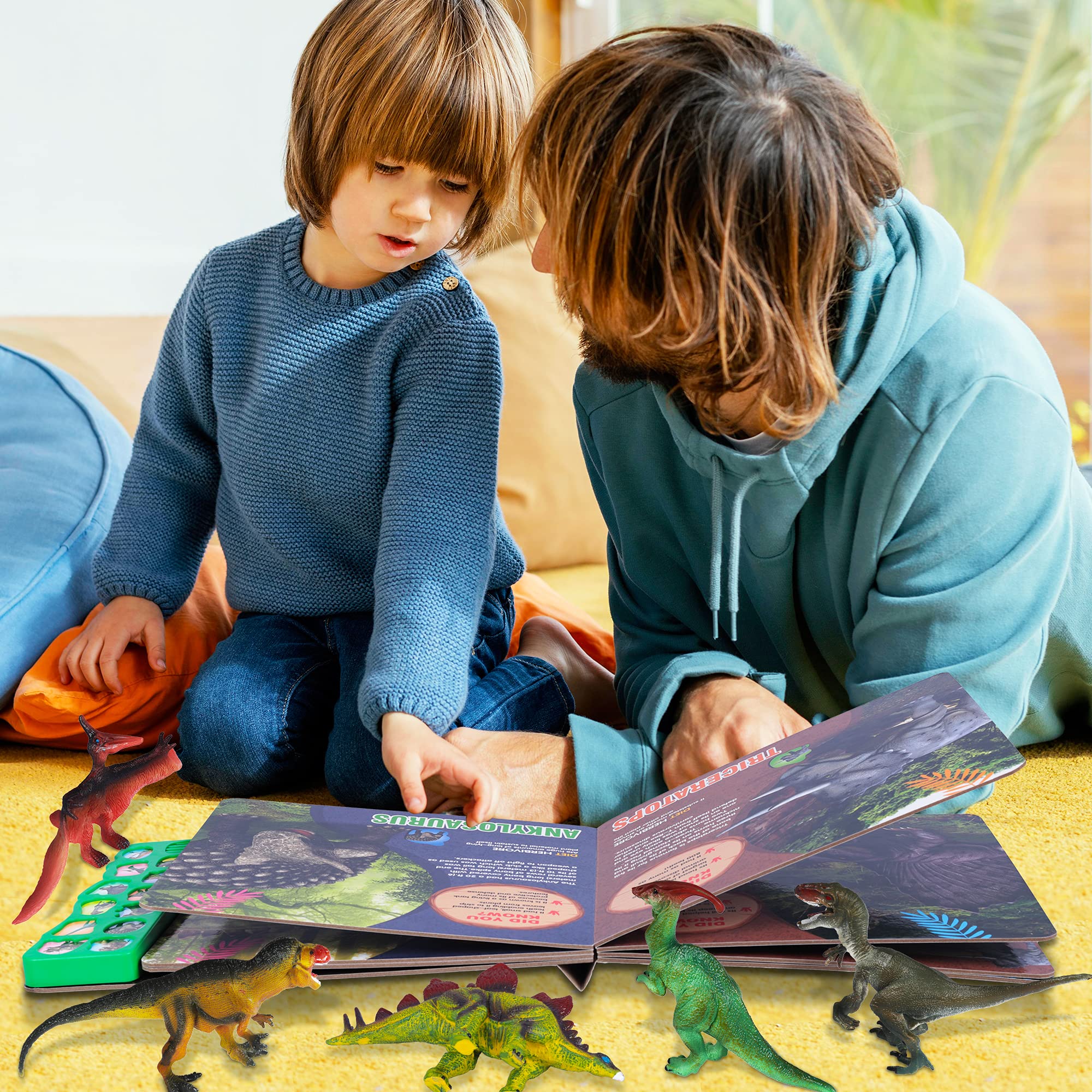 Foto 7 pulgar | Venta Internacional - Libro De Sonido Dinosaur Toys Con 12 Figuras De Juguete Para Niños De 3 A 6 Años