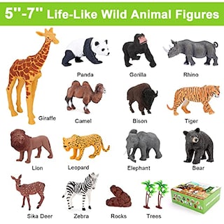 Foto 7 | Venta Internacional - Figuras De Animales De Safari, Juguetes Tudoccy 13, Plástico Salvaje Realista