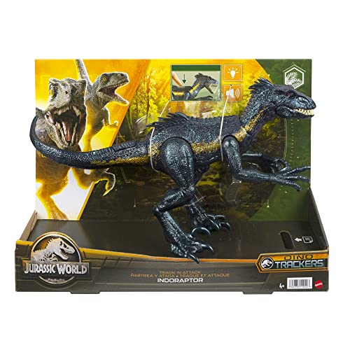 Foto 7 pulgar | Venta Internacional - Figura De Dinosaurio Mattel Jurassic World Track N Attack Indorap