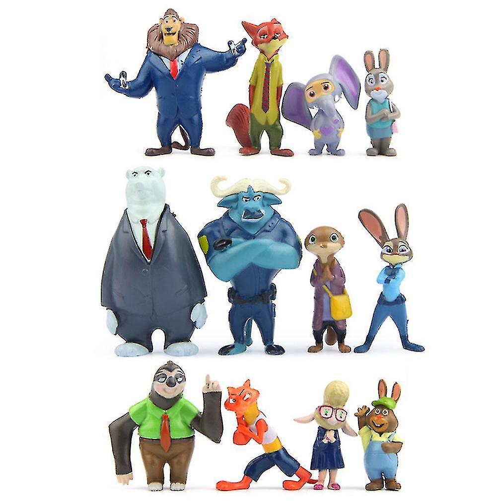 Foto 3 pulgar | Venta Internacional - Figura De Juguete Zootopia Nick Wilde Judy Hopps, 12 Unidades