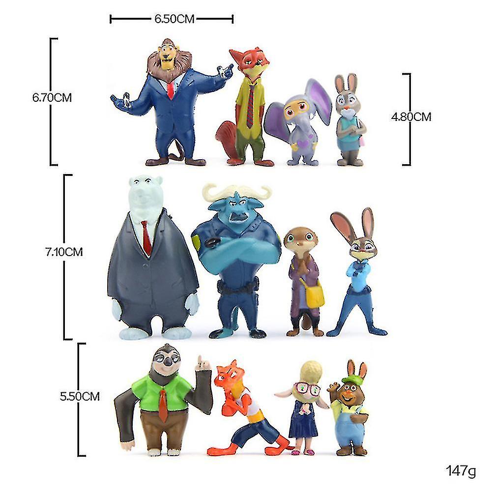 Foto 4 pulgar | Venta Internacional - Figura De Juguete Zootopia Nick Wilde Judy Hopps, 12 Unidades