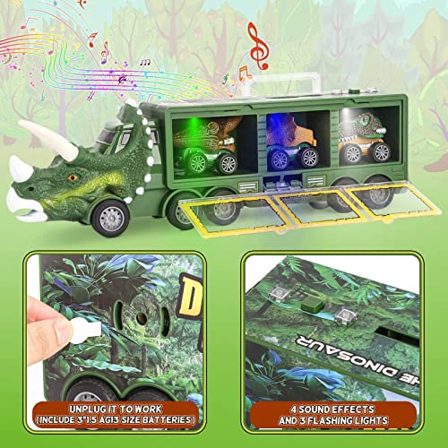 Foto 4 pulgar | Venta Internacional - Camión De Juguete Con Forma De Dinosaurio Dinorun Con Linterna Y Sonido Para Niños Mayores De