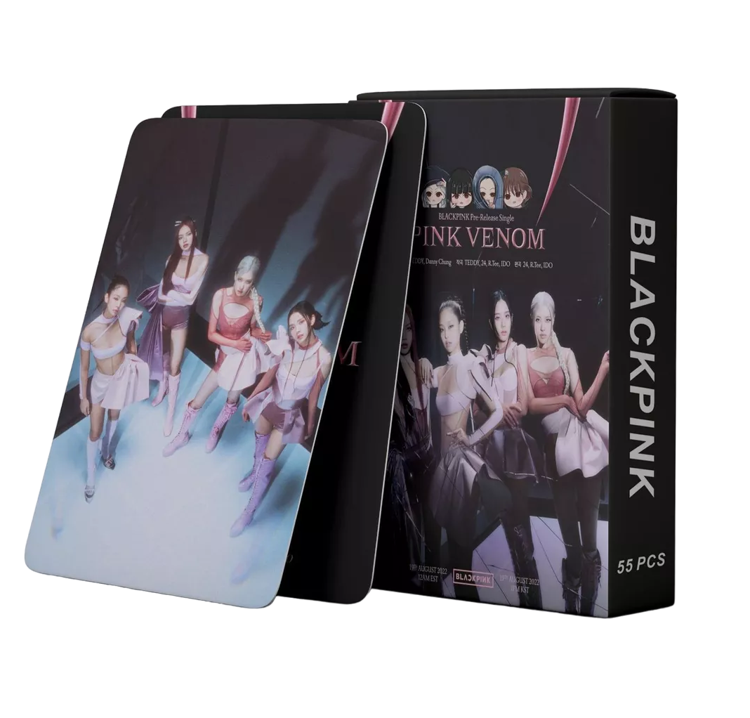 Photocards Blackpink Alta Calidad- Pink Venom 55 Pzs, Con Caja Negro