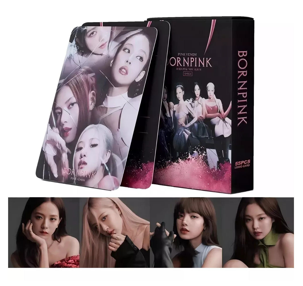 Foto 2 | Photocards Blackpink Alta Calidad- Pink Venom 55 Pzs, Con Caja Negro