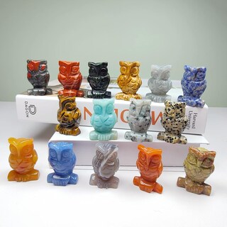 Foto 4 | Venta Internacional - Figuras De Búho De Cristal Jieyou Mix 6 Unidades Piedras Preciosas De 1.5 Pulgadas