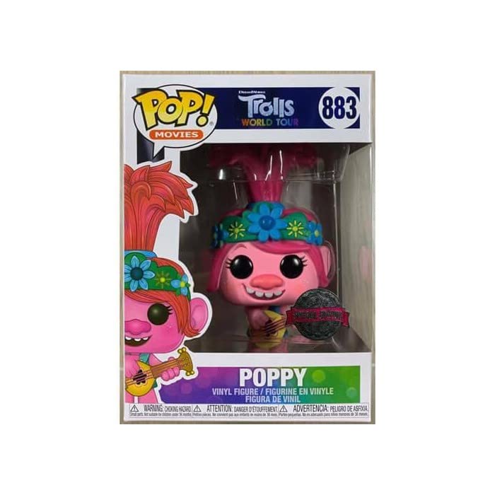 Foto 2 pulgar | Venta Internacional - Figura Funko Trolls World Tour Poppy Con Guitarra De 10 Cm