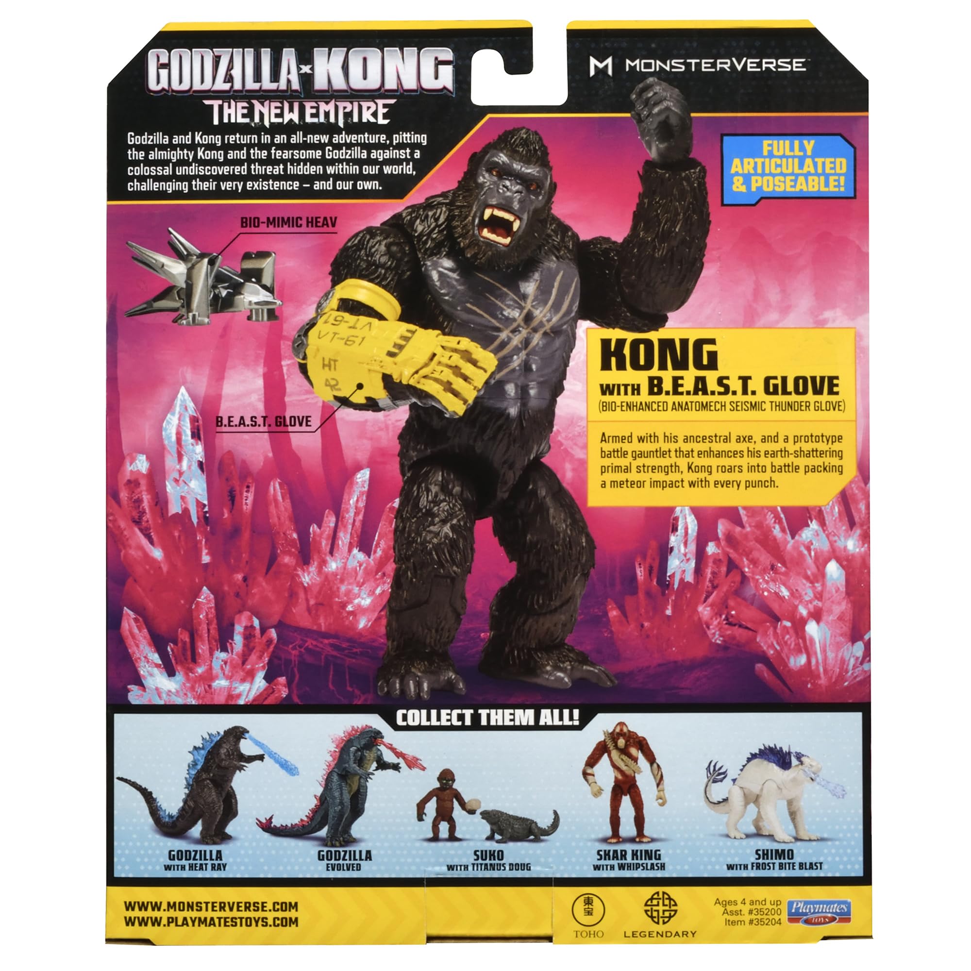 Foto 5 | Figura De Acción Playmates Toys Godzilla X Kong De 15 Cm Con Guante B.e.a.s.t. - Venta Internacional.