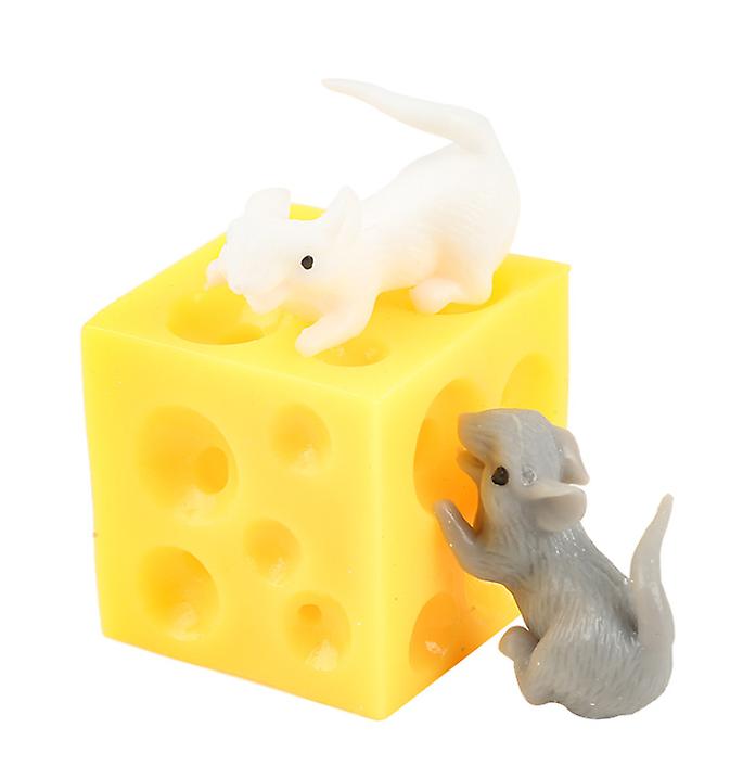 Foto 2 pulgar | Figuras Aplastables De Ratón Y Queso De Juguete Para Descompresión - Venta Internacional.